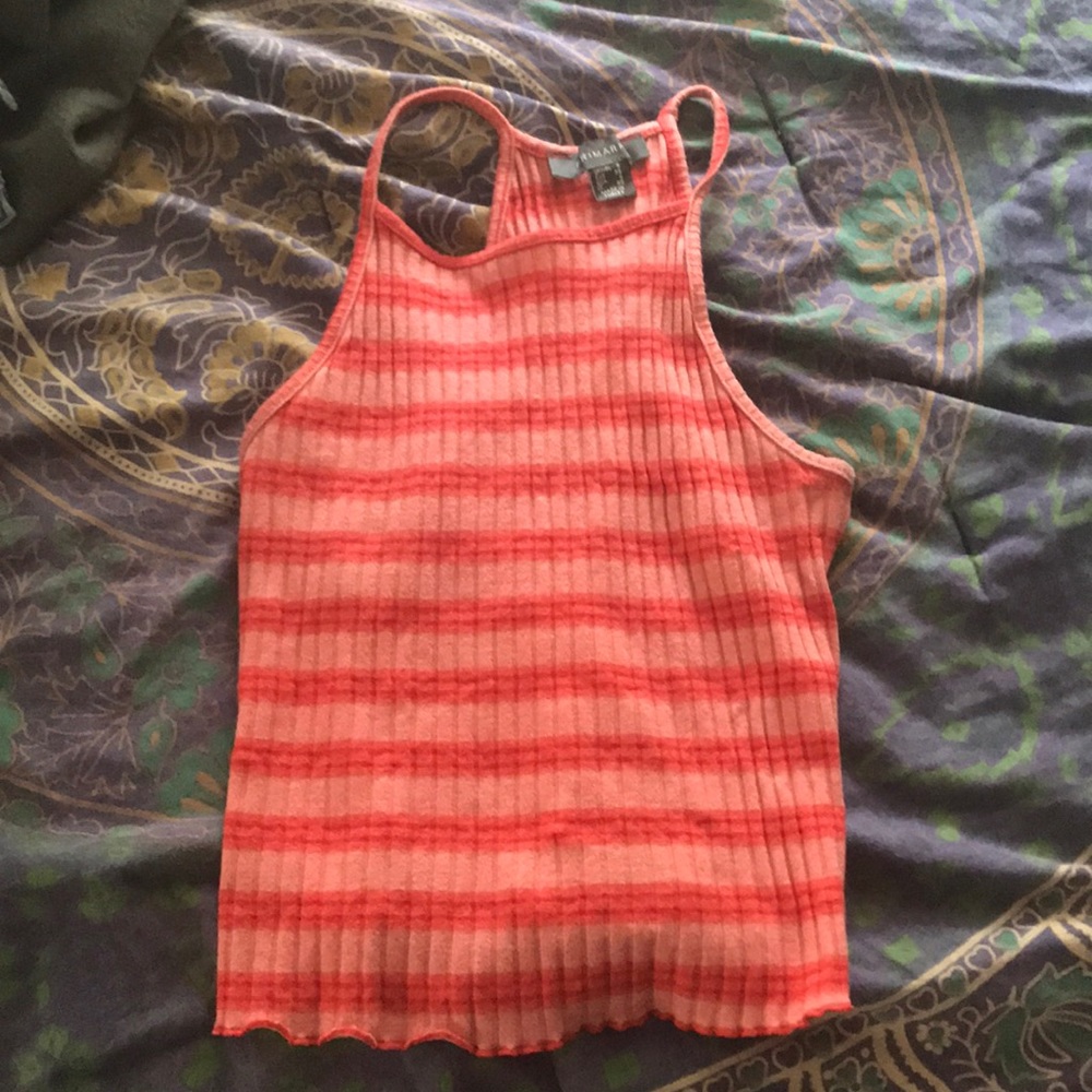 Salmons colored cropped tank top